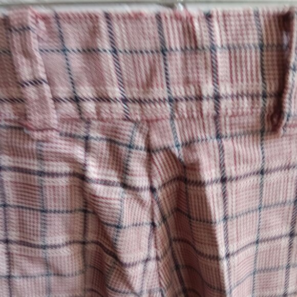 28x28 Vintage Bellbottom Jeans Pants Plaid 1970's Jc penney Boys 16 Twill Hippy - Picture 4 of 6